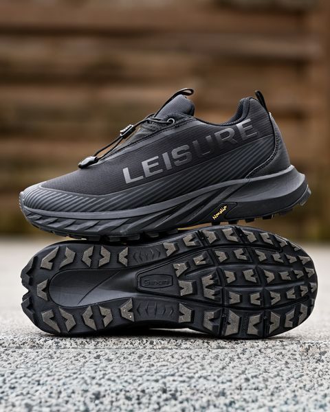 Зимові чоловічі термо кросівки Leisure black KB-050 фото